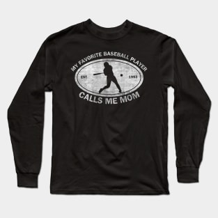 mom baseball gift idea Long Sleeve T-Shirt